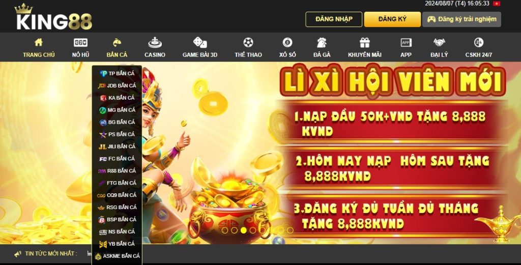 Game bắn cá King88 trò chơi giải trí cực đặc sắc